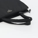 PRADA Hand Bag Nylon Black Silver Auth ep15229-7