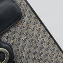 GUCCI Micro GG Canvas Shoulder Bag Navy Gold Tone Auth ep15230-9