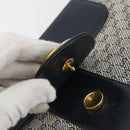 GUCCI Micro GG Canvas Shoulder Bag Navy Gold Tone Auth ep15230-10