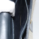 GUCCI Micro GG Canvas Shoulder Bag Navy Gold Tone Auth ep15230-23