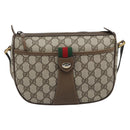 GUCCI GG Supreme Shoulder Bag PVC Leather Beige Gold Tone 89 02 032 Auth ep15231-2