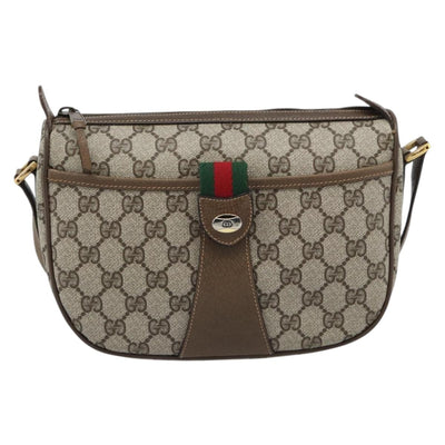 GUCCI GG Supreme Shoulder Bag PVC Leather Beige Gold Tone 89 02 032 Auth ep15231 - 0