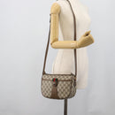 GUCCI GG Supreme Shoulder Bag PVC Leather Beige Gold Tone 89 02 032 Auth ep15231-23