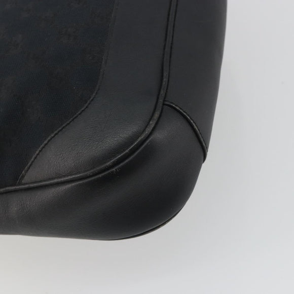 GUCCI GG Canvas Bamboo Hand Bag 2way Black Silver 001 4095 Auth ep15232