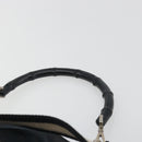 GUCCI GG Canvas Bamboo Hand Bag 2way Black Silver 001 4095 Auth ep15232-14