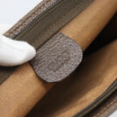 GUCCI GG Supreme Clutch Bag PVC Leather Beige Gold Tone Auth ep15234-13