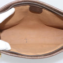 GUCCI GG Supreme Clutch Bag PVC Leather Beige Gold Tone Auth ep15234-14