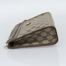 GUCCI GG Supreme Clutch Bag PVC Leather Beige Gold Tone Auth ep15234-4