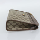 GUCCI GG Supreme Clutch Bag PVC Leather Beige Gold Tone Auth ep15234-5