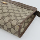 GUCCI GG Supreme Clutch Bag PVC Leather Beige Gold Tone Auth ep15234-8