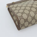 GUCCI GG Supreme Clutch Bag PVC Leather Beige Gold Tone Auth ep15234-9