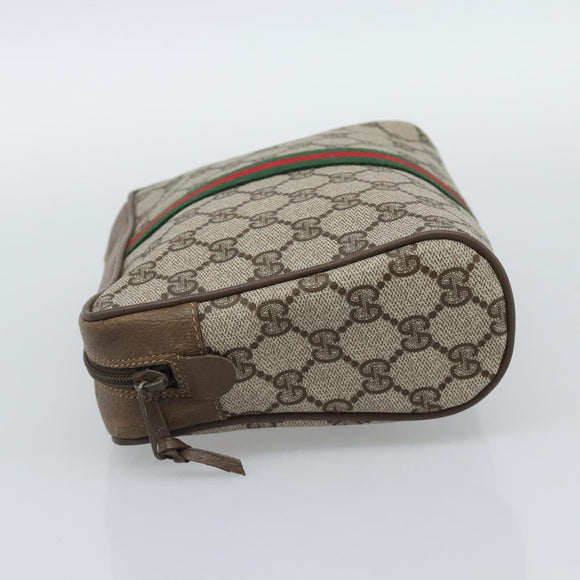 GUCCI GG Supreme Clutch Bag PVC Leather Beige 89 01 012 Auth ep15235