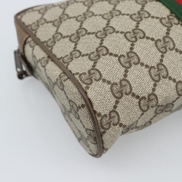 GUCCI GG Supreme Clutch Bag PVC Leather Beige 89 01 012 Auth ep15235