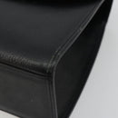 Burberrys Hand Bag Leather Black Silver Auth ep15237-14