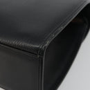 Burberrys Hand Bag Leather Black Silver Auth ep15237-16