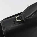 Burberrys Hand Bag Leather Black Silver Auth ep15237-14