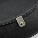 Burberrys Hand Bag Leather Black Silver Auth ep15237-17