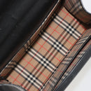 Burberrys Hand Bag Leather Black Silver Auth ep15237-12