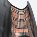 Burberrys Hand Bag Leather Black Silver Auth ep15237-18