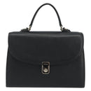 Burberrys Hand Bag Leather Black Silver Auth ep15237-13