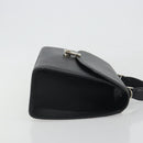 Burberrys Hand Bag Leather Black Silver Auth ep15237-3