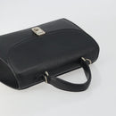 Burberrys Hand Bag Leather Black Silver Auth ep15237-6