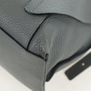 LOEWE Backpack Leather Gray Silver Auth ep15239V-17