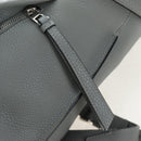 LOEWE Backpack Leather Gray Silver Auth ep15239V-18