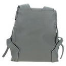 LOEWE Backpack Leather Gray Silver Auth ep15239V-3