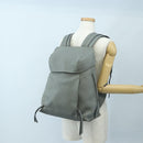 LOEWE Backpack Leather Gray Silver Auth ep15239V-30