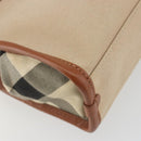 BURBERRY Shoulder Bag Canvas Beige Gold Tone Auth ep15241A-16