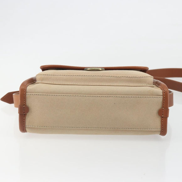 BURBERRY Shoulder Bag Canvas Beige Gold Tone Auth ep15241A