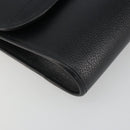 Christian Dior Chain Shoulder Bag Leather Black Gold Tone Auth ep15243A-11