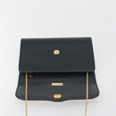 Christian Dior Chain Shoulder Bag Leather Black Gold Tone Auth ep15243A-15