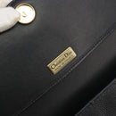Christian Dior Chain Shoulder Bag Leather Black Gold Tone Auth ep15243A-16