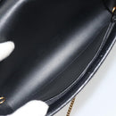 Christian Dior Chain Shoulder Bag Leather Black Gold Tone Auth ep15243A-17
