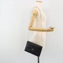 Christian Dior Chain Shoulder Bag Leather Black Gold Tone Auth ep15243A-22
