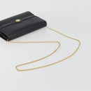 Christian Dior Chain Shoulder Bag Leather Black Gold Tone Auth ep15243A-7
