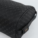 LOEWE Anagram Clutch Bag Canvas Black Gold Tone Auth ep15245-15