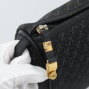 LOEWE Anagram Clutch Bag Canvas Black Gold Tone Auth ep15245-9