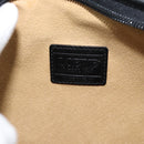 LOEWE Anagram Clutch Bag Canvas Black Gold Tone Auth ep15245-10