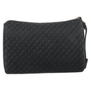 LOEWE Anagram Clutch Bag Canvas Black Gold Tone Auth ep15245-2