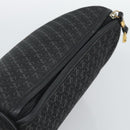 LOEWE Anagram Clutch Bag Canvas Black Gold Tone Auth ep15245-5
