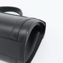 Burberrys Hand Bag Leather Black Silver Auth ep15246-15