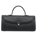 Burberrys Hand Bag Leather Black Silver Auth ep15246-13