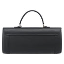 Burberrys Hand Bag Leather Black Silver Auth ep15246-2