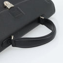 Burberrys Hand Bag Leather Black Silver Auth ep15246-7