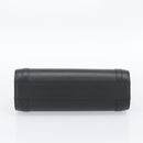 Burberrys Hand Bag Leather Black Silver Auth ep15246-5