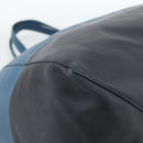 CELINE Horizontal Cava Tote Bag Leather Blue Black Auth ep15247-11