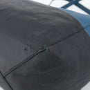 CELINE Horizontal Cava Tote Bag Leather Blue Black Auth ep15247-12